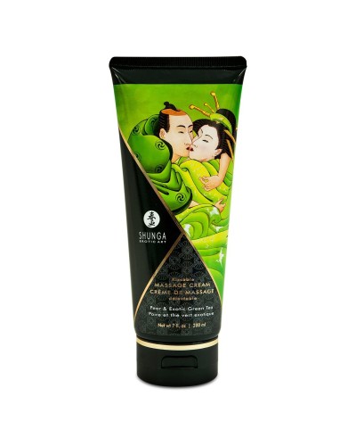 Їстівний масажний крем Shunga Kissable Massage Cream – Pear & Exotic Green Tea (200 мл)