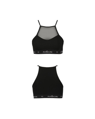 Спортивний топ з прозорою вставкою Passion PS006 TOP black, size S