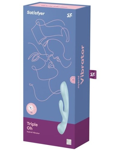 Вибратор-кролик Satisfyer Triple Oh Blue