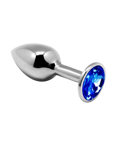 Металева анальна пробка з кристалом Alive Mini Metal Butt Plug Blue L