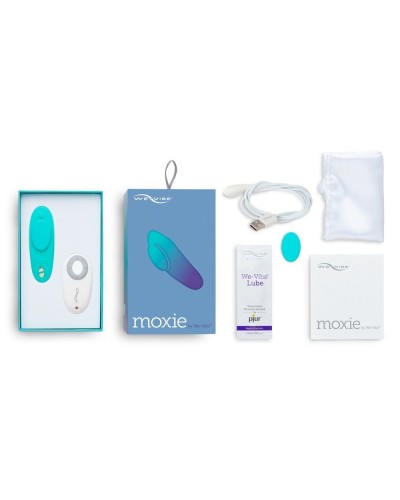 Смарт-вібратор у трусики We-Vibe Moxie Aqua з пультом ДК