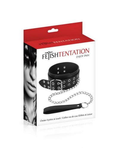 Нашийник з повідцем Fetish Tentation Eyalets and Leash