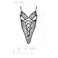Эротическое боди с рисунком LOVELIA BODY black L/XL - Passion