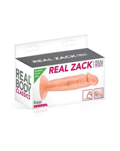 Фалоімітатор Real Body — Real Zack Flesh, TPE, діаметр 3,7 см