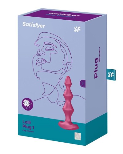 Анальный стимулятор-бусины с двумя моторами Satisfyer Lolli-Plug 1 Berry