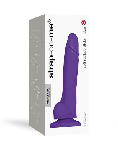 Реалистичный фаллоимитатор Strap-On-Me SOFT REALISTIC DILDO Violet - Size S