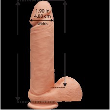 Фалоімітатор Doc Johnson The D - Perfect D - 8 Inch With Balls - ULTRASKYN, діаметр 5,1 см