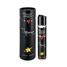 Масажна олія Plaisirs Secrets Vanilla (59 мл) з афродизіаками, їстівна, подарункове паковання