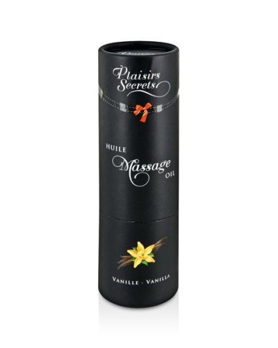 Масажна олія Plaisirs Secrets Vanilla (59 мл) з афродизіаками, їстівна, подарункове паковання