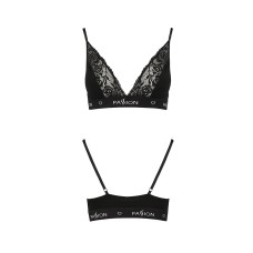 Еластичний топ з мереживом Passion PS001 TOP black, size XL