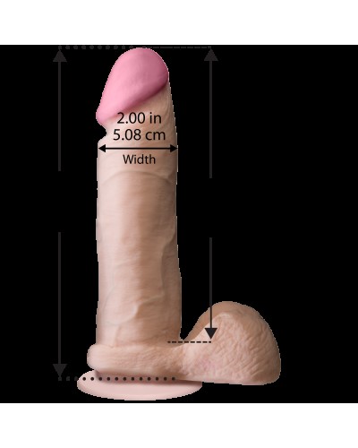 Фалоімітатор Doc Johnson The Realistic Cock 8 inch White - ULTRASKYN, Vack-U-Lock, діаметр 5,1 см