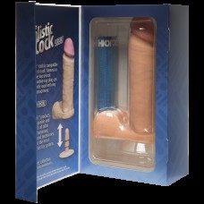 Фалоімітатор Doc Johnson The Realistic Cock 8 inch White - ULTRASKYN, Vack-U-Lock, діаметр 5,1 см