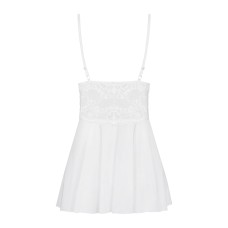 Obsessive 810-BAB-2 babydoll & thong white L/XL