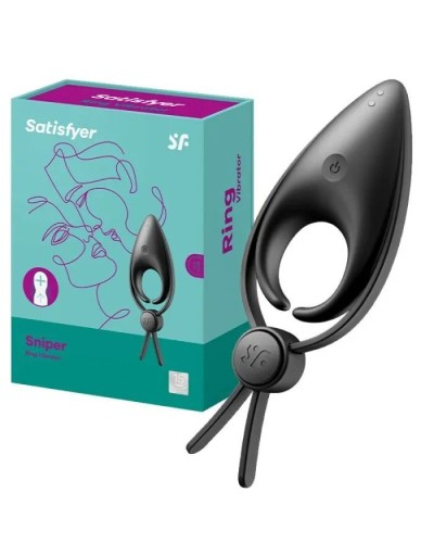 Эрекционное виброкольцо лассо с регулировкой размера Satisfyer Sniper Black