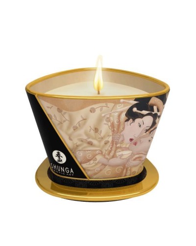 Масажна свічка Shunga Massage Candle – Vanilla Fetish (170 мл) з афродизіаками