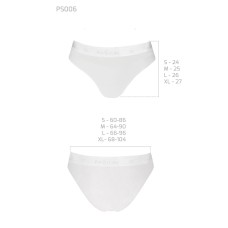Трусики з прозорою вставкою Passion PS006 PANTIES white, size L