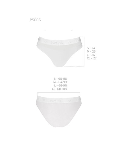 Трусики з прозорою вставкою Passion PS006 PANTIES white, size L