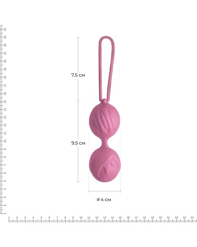 Вагінальні кульки Adrien Lastic Geisha Lastic Balls BIG Pink (L), діаметр 4 см, вага 90 гр