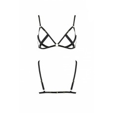 Відкритий бюстгальтер-стрепи NICKY BRA black S/M - Passion Exclusive