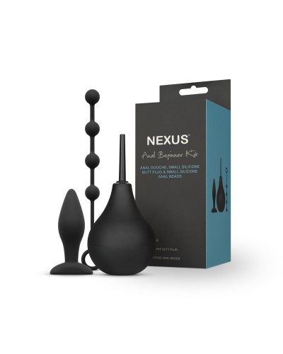 Набор новичка для анальной стимуляции Nexus ANAL BEGINNER KIT, спринцовка 224 мл, анальные бусы 20 м