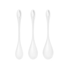 Набір йоні намистин Satisfyer Yoni Power 1 White, діаметр 2-2,5-3см, вага 22-46-74гр