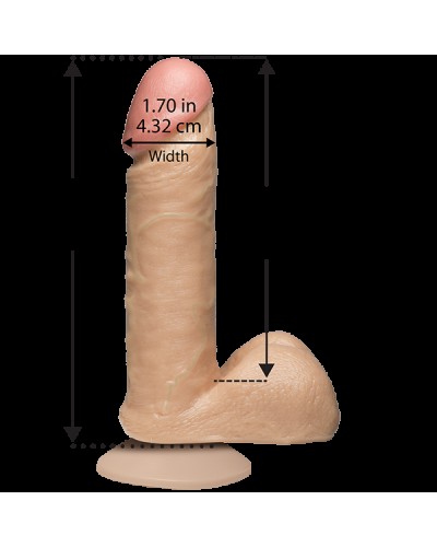 Фалоімітатор Doc Johnson The Realistic Cock 6 inch White - PVC, Vack-U-Lock, діаметр 4,3 см