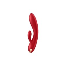 Смарт вібратор кролик із подвійним відростком Satisfyer Double Flex Red