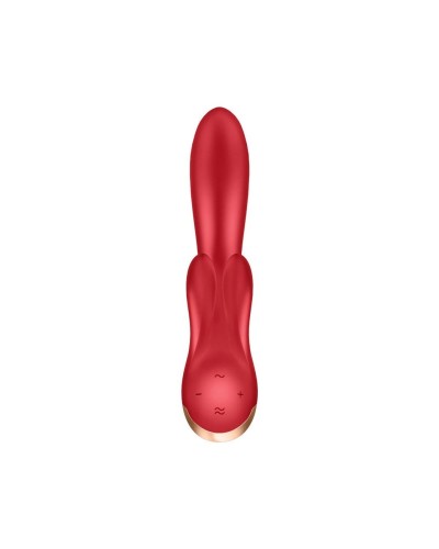 Смарт вібратор кролик із подвійним відростком Satisfyer Double Flex Red