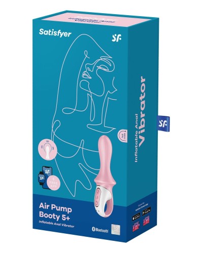 Анальный смарт-вибратор Satisfyer Air Pump Booty 5+, надувается