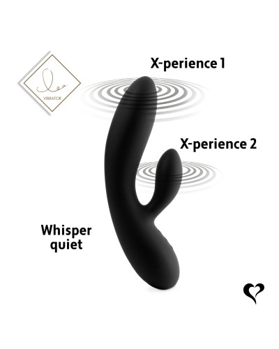 Гнучкий вібратор кролик з двома моторами FeelzToys Lea Rabbit Vibrator Black