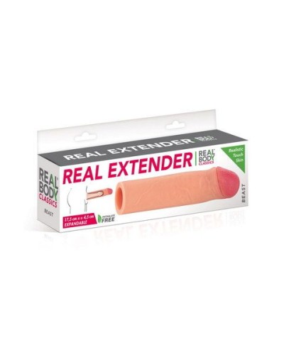 Насадка на член Real Body - Real Extender BEAST с приоткрытой головкой