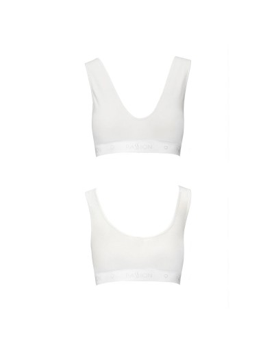 Спортивний топ з еластичної бавовни Passion PS005 TOP white, size M