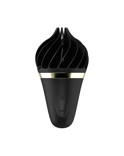 Мороженка спиннатор Satisfyer Lay-On - Sweet Treat Black/Gold, 10 режимов работы, водонепроницаемая