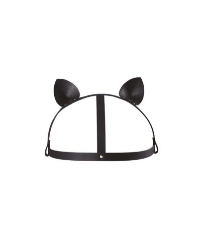 Маска кошечки Bijoux Indiscrets MAZE - Cat Ears Headpiece Black, экокожа