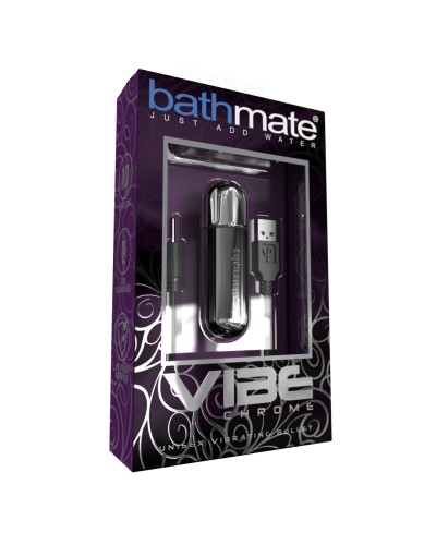 Вибропуля Bathmate Vibe Bullet Chrome, глубокая мощная вибрация