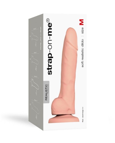 Реалистичный фаллоимитатор Strap-On-Me SOFT REALISTIC DILDO Vanilla - Size M