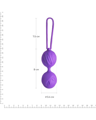 Вагінальні кульки Adrien Lastic Geisha Lastic Balls Mini Violet (S), діаметр 3,4 см, вага 85 гр