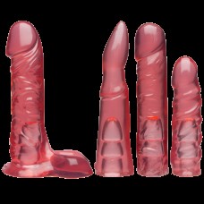 Набір для страпона Doc Johnson Vac-U-Lock Crystal Jellies Set, діаметр 3,8см, 2×4,5см, 5,1 см