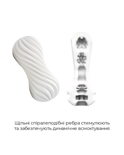 Мастурбатор Tenga FLEX Silky White с изменяемой интенсивностью, можно скручивать