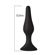 Анальна пробка з присоскою MAI Attraction Toys №34 Black, довжина 12,5см, діаметр 3,2см