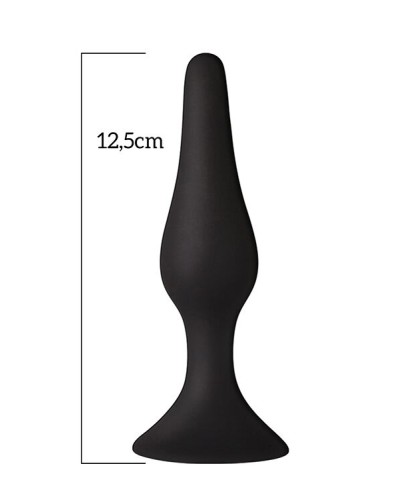 Анальна пробка з присоскою MAI Attraction Toys №34 Black, довжина 12,5см, діаметр 3,2см