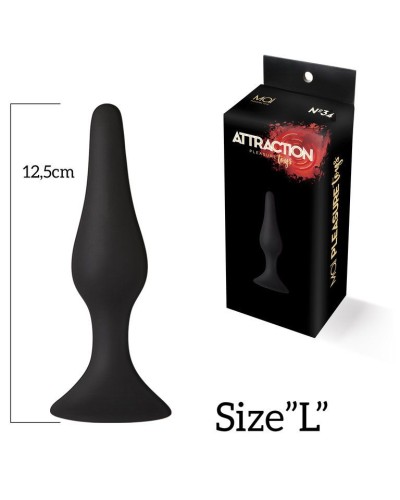 Анальна пробка з присоскою MAI Attraction Toys №34 Black, довжина 12,5см, діаметр 3,2см