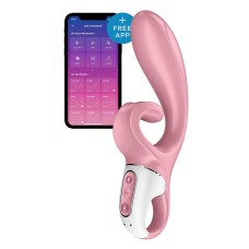 Смартвібратор-кролик Satisfyer Hug Me Pink, 2 мотори, діаметр 4,2см, широка кліторальна частина