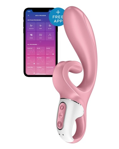 Смартвібратор-кролик Satisfyer Hug Me Pink, 2 мотори, діаметр 4,2см, широка кліторальна частина