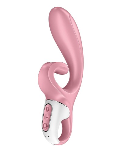 Смартвібратор-кролик Satisfyer Hug Me Pink, 2 мотори, діаметр 4,2см, широка кліторальна частина