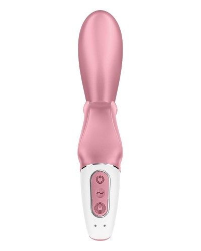 Смартвібратор-кролик Satisfyer Hug Me Pink, 2 мотори, діаметр 4,2см, широка кліторальна частина