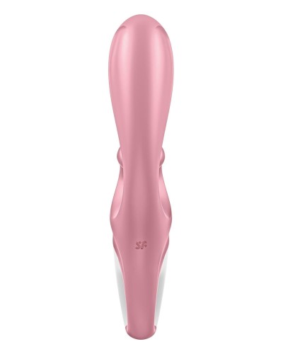 Смартвібратор-кролик Satisfyer Hug Me Pink, 2 мотори, діаметр 4,2см, широка кліторальна частина