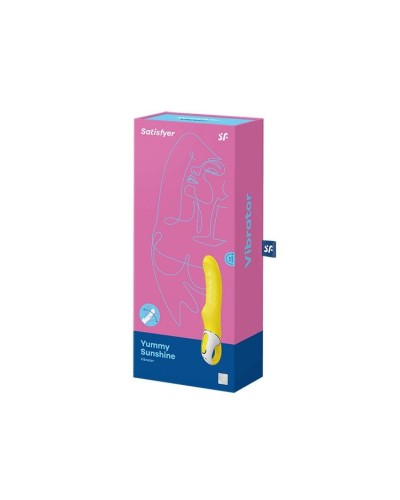 Потужний вібратор Satisfyer Vibes Yummy Sunshine з гнучким стовбуром та стимулювальним рельєфом, 12 