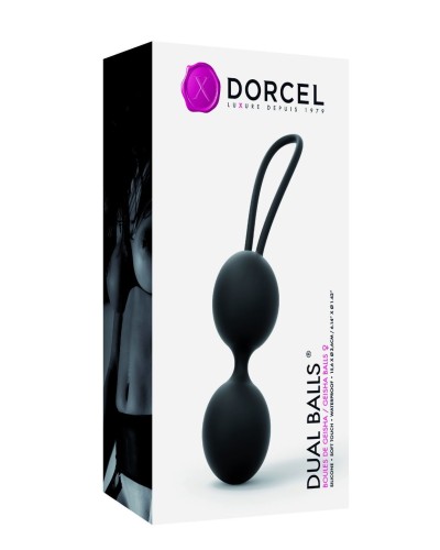 Вагінальні кульки Dorcel Dual Balls Black, діаметр 3,6 см, вага 55гр