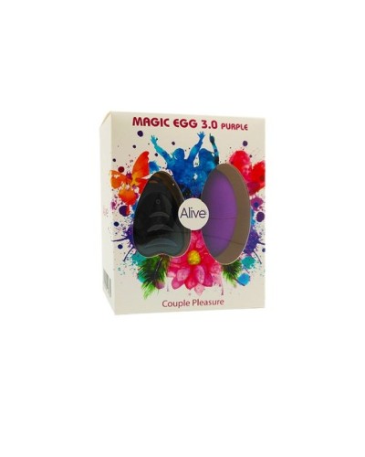 Виброяйцо Alive Magic Egg 3.0 Purple с пультом ДУ, на батарейках